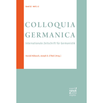 Colloquia Germanica 52,1-2 (2021)